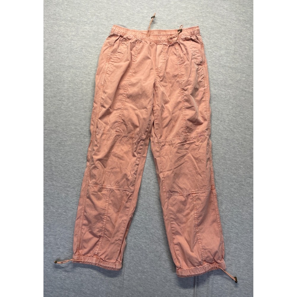 Arizona Jean Co. Utility Pants Women Small Pink Double Knee Drawcord Hem & Waist
